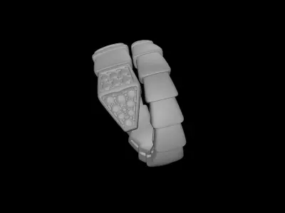 BULGARI - SERPENTI VIPER - RING - ONE COIL - DIAMOND HEAD 3D print model