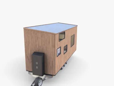 Mobile house trailer V1 3D model