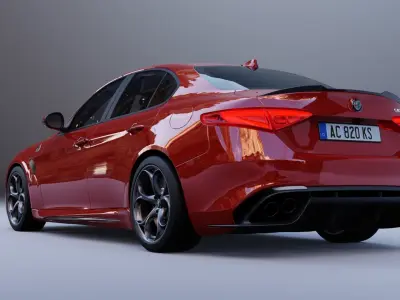 alfa romeo giulia quadrifoglio 3d model 3D model