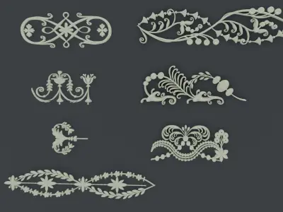 Ornamen baroque collection 7 style