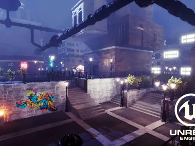 UnderCity Low-poly 3D model