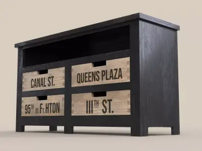 3D model of vintage and industrial style furniture 3D model