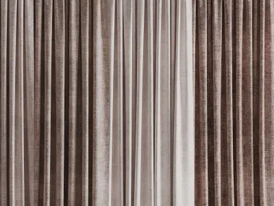 Curtian 02 Low-poly 3D model