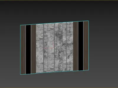 Decorative wall panel and headboard 4 3D model