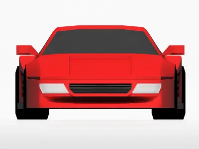 Ferrari sports car Low-poly 3D model
