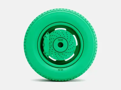 15x8 US Indy Mag Wheel BFGoodrich Radial Tire  3D print model
