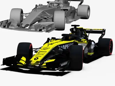 Renault Sport F1 RS18 Low-poly 3D model