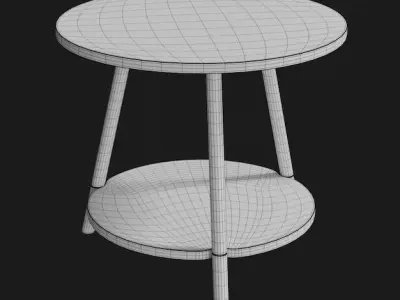 5 Realistic Small Children - coffe Tables 4K Low-poly 3D model