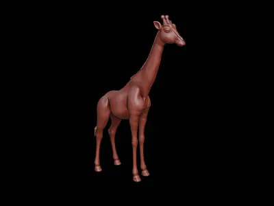 Giraffe Animal Sculpture 3D print model get