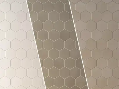 Tile Makoto Matte Ceramic Hexagonal - Set 16 Texture