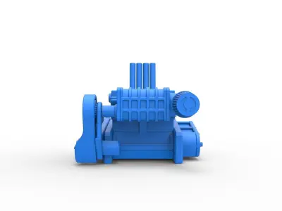 Engine of Top fuel Dirt dragster motorcycle Scale 1 to 25 3D print model