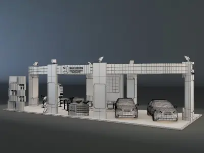  Booth Exhibition Stand a225 3D model