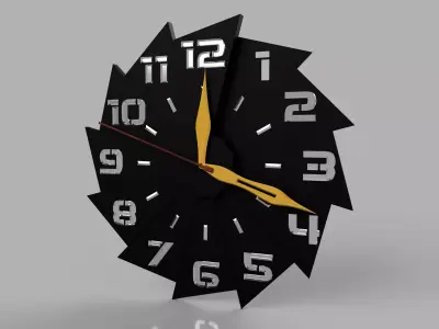 modern wall clock  3D print model