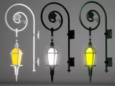 A collection of Street Lamps - Set III 3D model