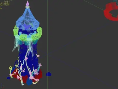 Game Cartoon - City - Angle House 03 3D model