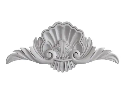 Carved Plaster Molding Decoration 3D model