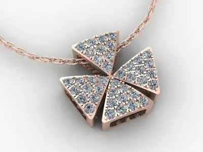 Pendant Gold Diamond 3D print model