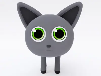 Cat cartoon 3d model 3D model