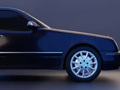 Mercedes W210  Low-poly 3D model