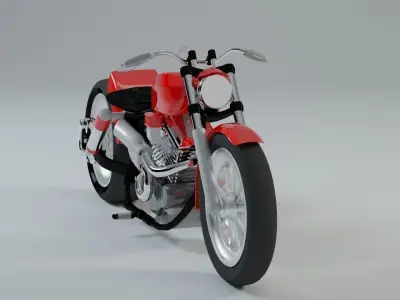 motorcycle model simple 3D model