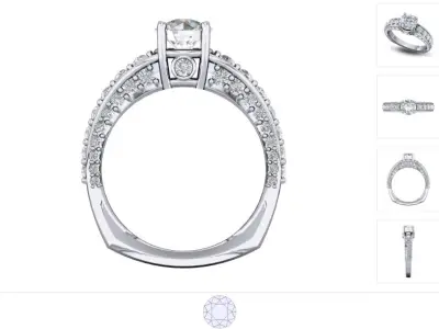 Women ring 3dm stl render detail 3D print model 3