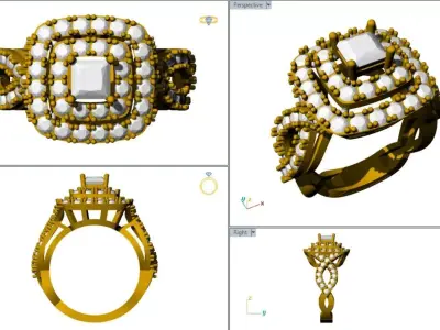 Regal Halo Ring 3D print model