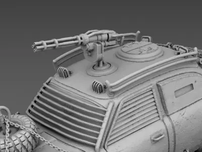 Car with high suspension 3D print model