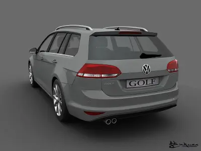 Volkswagen Golf Variant 2014 3D model