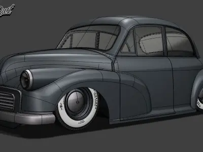 Morris Minor complete body shell 3D model