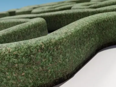 Hedge bush - Game Ready - Low-poly 3D model