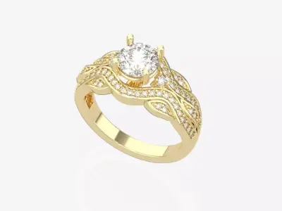 gold ring code 17 3D print model