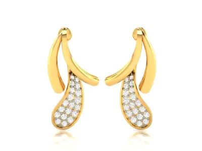 Women Pendant Earrings Set 3dm stl FBX OBJ Render Detail 3D print model