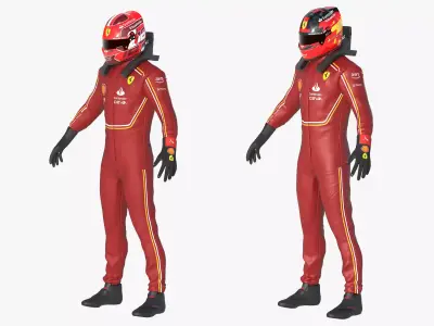 F1 Ferrari Suit 2024 3D model