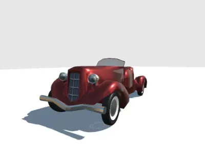 1935 Auburn 851 Low-poly 3D model