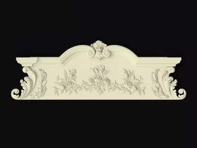 Central decor ornament for furniture 3D model 1044