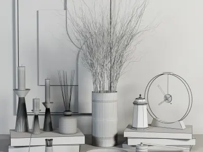 decorative-set-01 Low-poly 3D model