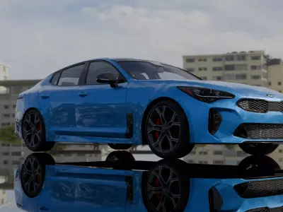 Kia Stinger car model Low-poly 3D model