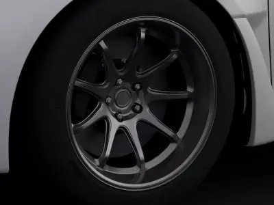 Work Emotion D9R Aftermarket Wheel Low-poly 3D model