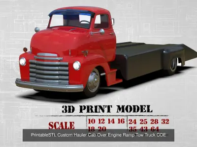 STL for 3Dprinting vintage older truck COE 3D Model Pack