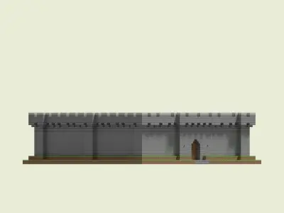 Castle Walls 3D model
