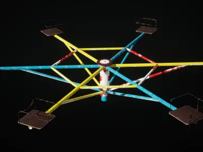 Old Playground Low-poly 3D model
