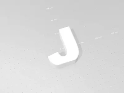 Vase J - Alphabet Vases Collection Letters - STL Printable 3D print model