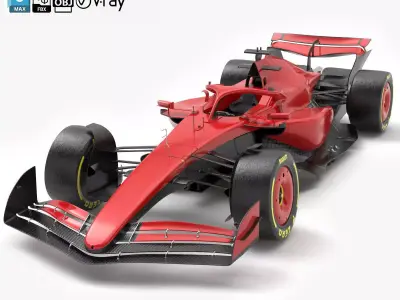 F1 2025 Racing Car Bundle 4 HighQuality 4K PBR Game Ready 3D Model Pack
