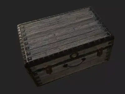 Suitcase Trunk Low-poly 3D model