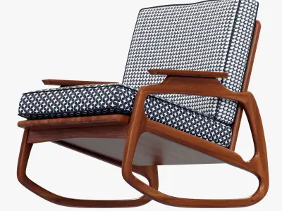 Baxter Ingrid Rocking Armchair 3D model