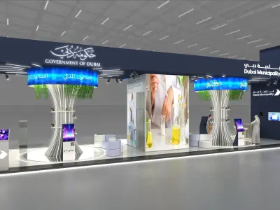 25x6 DUBAI MUNICIPALITY STAND 3D model