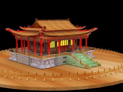 Chinese ancient house 3D model 32