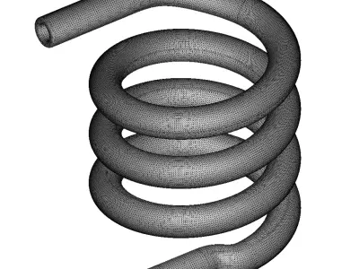 Plastic Spiral Heating Coil Toy 3D model