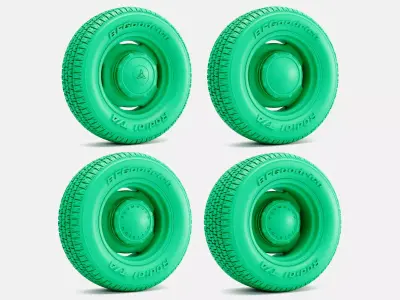 15x6 15x7 15x8 15x10 Mopar Steelie Wheels BFGoodrich Tires 3D print model