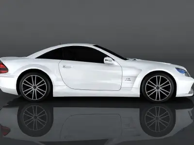 Mercedes Benz SL65 AMG Low-poly 3D model